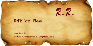 Rácz Rea névjegykártya